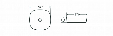 Раковина накладная Terminus Классик 370х370х115 Комсомольск-на-Амуре - фото 3