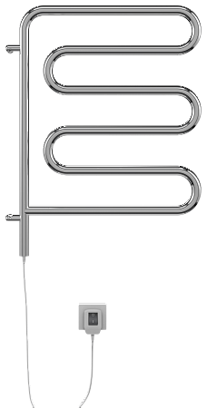 Электро 25 Ш-обр 450х570 поворотный Полотенцесушитель  TERMINUS Комсомольск-на-Амуре - фото 2