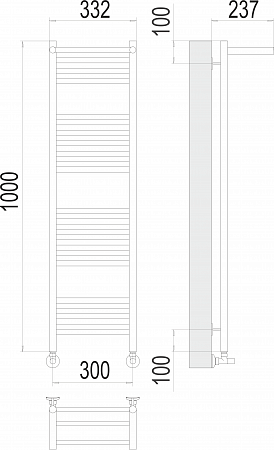 Аврора с/п П20 300х1000 Полотенцесушитель  TERMINUS Комсомольск-на-Амуре - фото 3