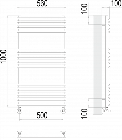 Ватра П18 500х1000 Полотенцесушитель  TERMINUS Комсомольск-на-Амуре - фото 3