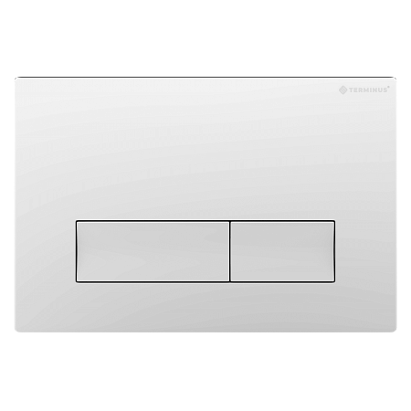 Клавиша смыва для инсталляции Terminus Classic кнопка прямоугольник цвет белый Комсомольск-на-Амуре - фото 1