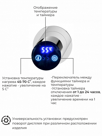 Рондо П2 350х760 электро Полотенцесушитель TERMINUS Нержавеющая сталь Комсомольск-на-Амуре - фото 5